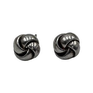 Sterling silver love knot stud earrings